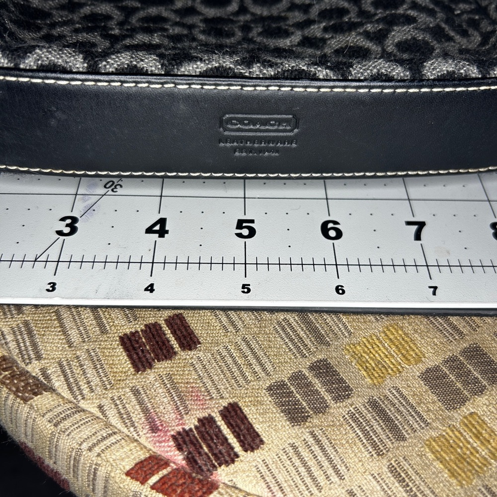 Coach Vintage Wool Mini Black and Gray Signature Bag - Picture 3 of 11